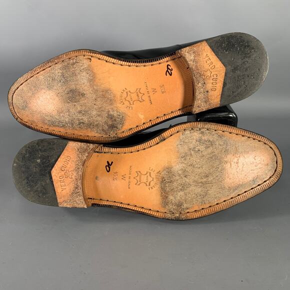 CHURCH'S Size 11.5 Black Patent Leather Oxford Lace-Up Shoes - Picture 6 of 10